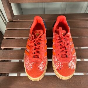 Adidas Vibrant Red Patterned Sneakers